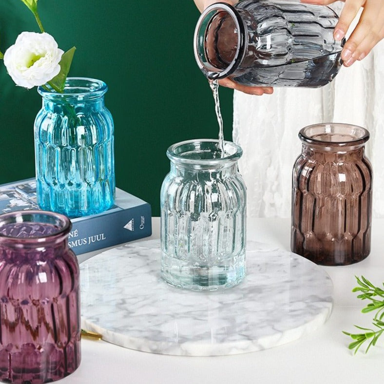 TRANSPARENT GLASS VASES